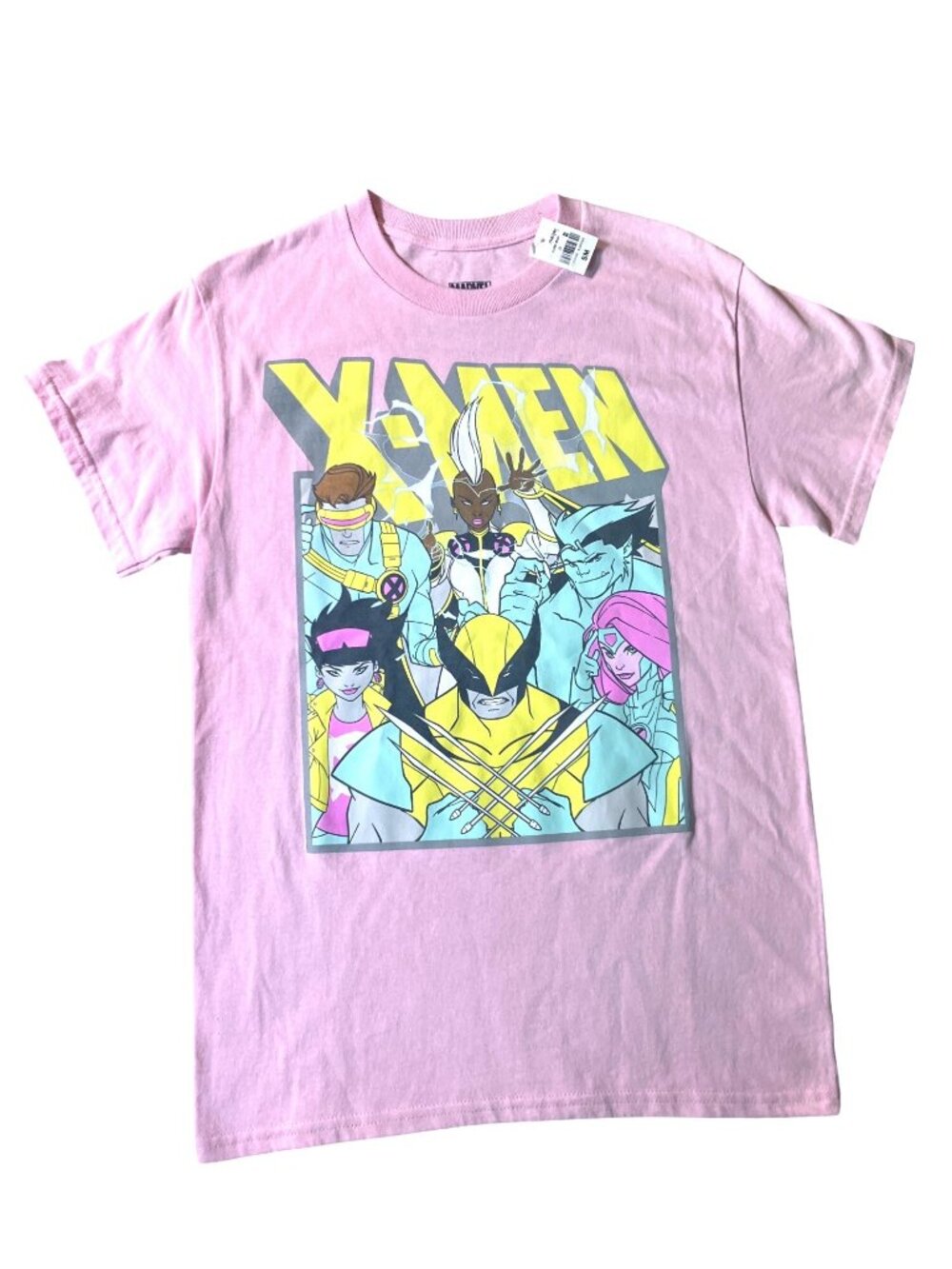 XMen Pink Graphic Marvel T-Shirt Small 100% Cotton